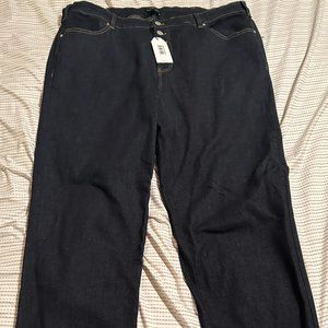 Universal Standard plus size dark blue jeans